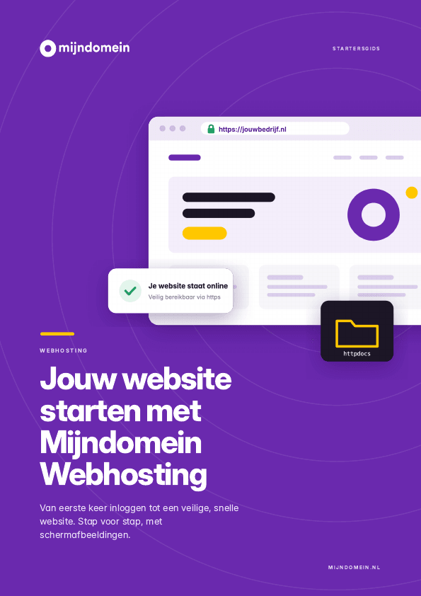 Omslag van de gids Webhosting